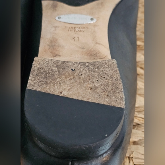 Sarah Flint Natalie Flats w Bow in Black Vachetta Size 10 (41) Made in Italy - Picture 12 of 16